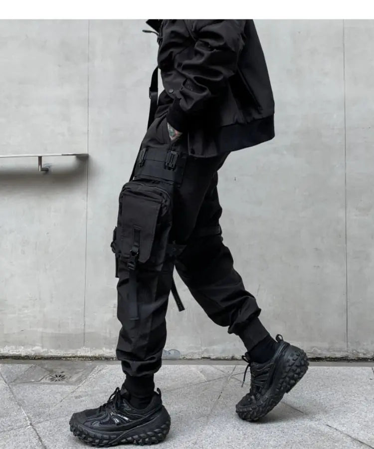 Mens Harajuku Punk Hip Hop Joggers Pantalons Casual Streetwear