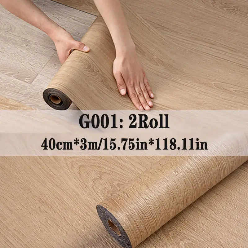Wood Grain Peel & Stick Vinyl Floor Tile (2 Rolls, 25.8 Sq.Ft)