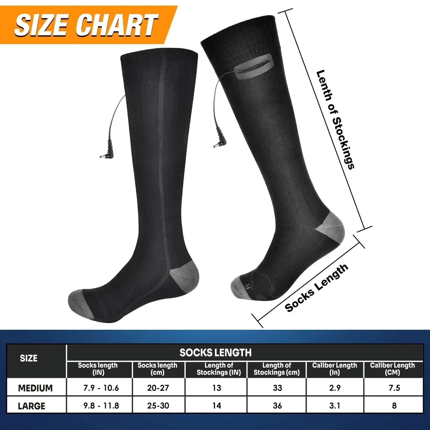 Electric Heated Socks Size M / United States
