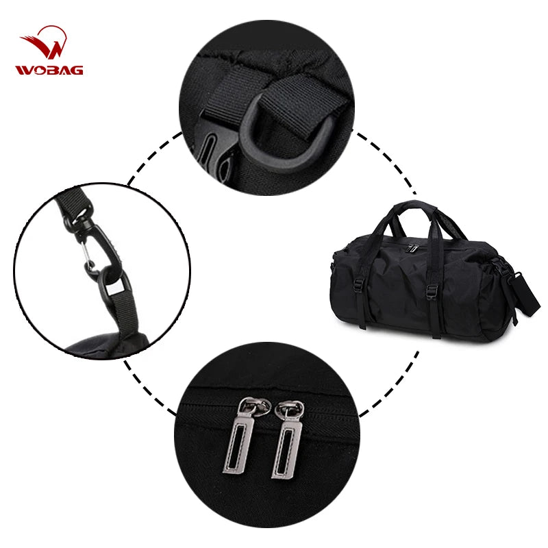 Fashion Black New Weekend Short-distance Travel Bag Foldable