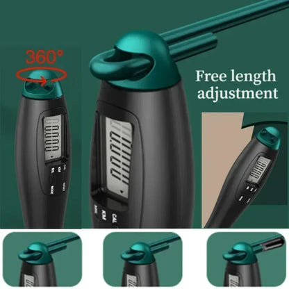 Adjustable Cordless jump rope Fitness gym Green rope