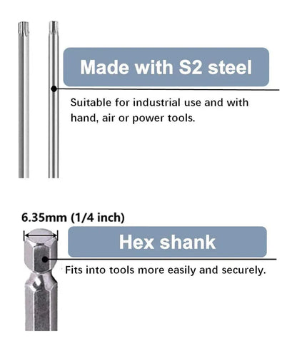 Magnetic Security Screwdriver Tool Set 50mm 12pcs Set
