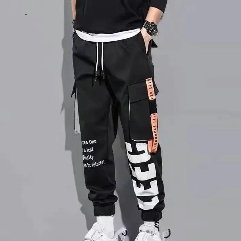 Men Drawstring Hip Hop Joggers