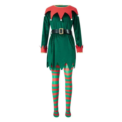 Women’s Christmas Elf Costume Multicolor / S / United States