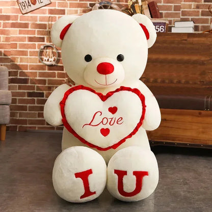 100cm Big I LOVE YOU Teddy Bear Plush Toy Purple / 100cm