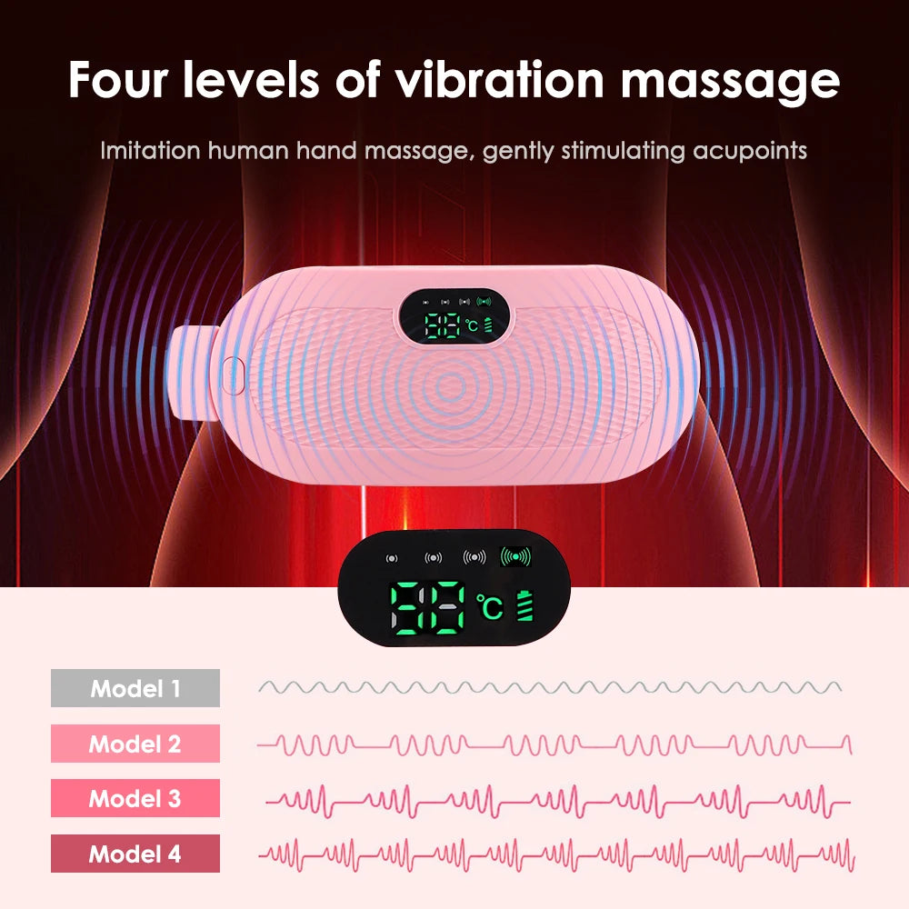Electric Period Cramp Relief Massager with Heating Pad
