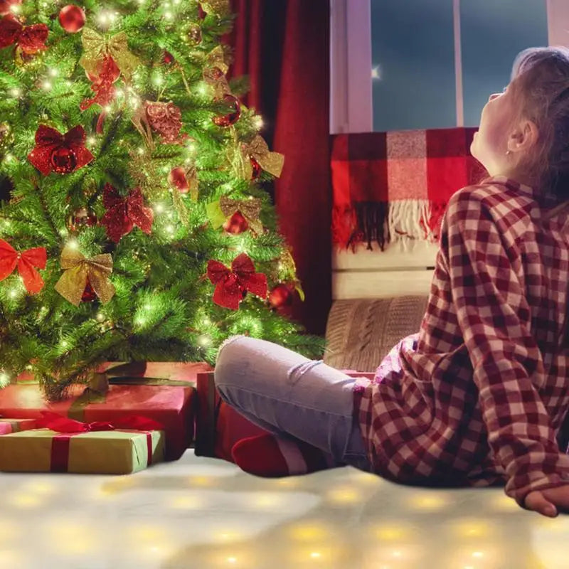 LED Lighted Christmas Snow Blanket