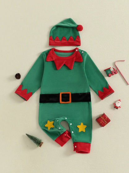 Baby Santa Claus Costume green / 12-18 Months / United States