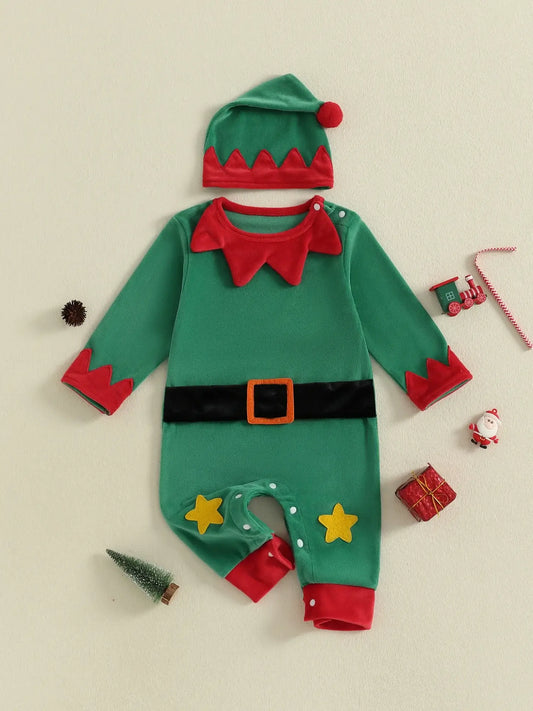 Baby Santa Claus Costume green / 12-18 Months / United States
