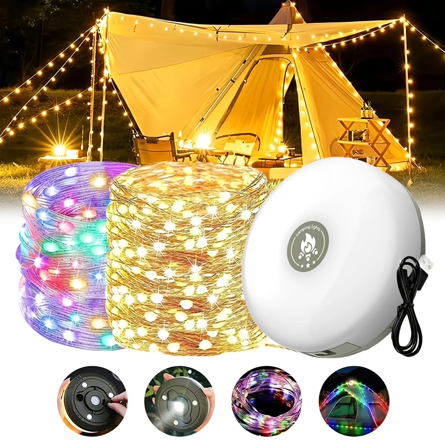 4-in-1 LED Camping Reel Light