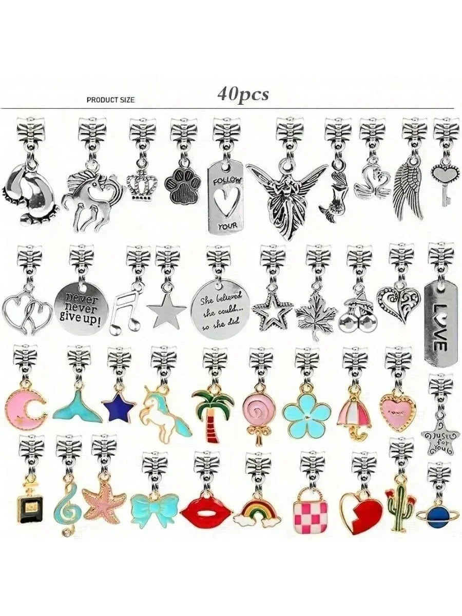 125pcs Girls Charm Bracelet Making Kit