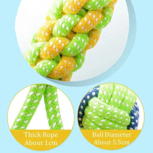Dogs Toy Interactive Cotton Rope 01 / As pictures
