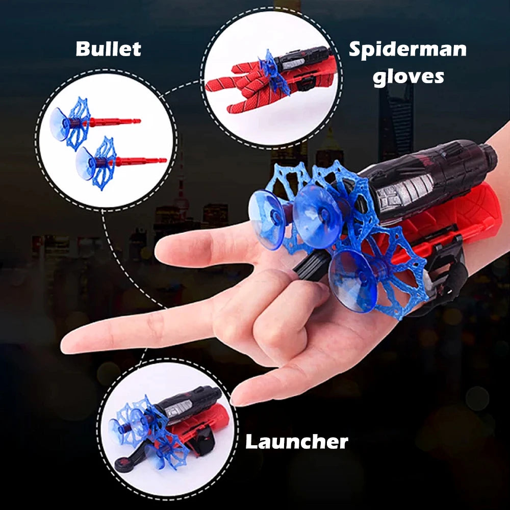 New Spidermans Figure Toy Kids Plastic Cosplay Glove