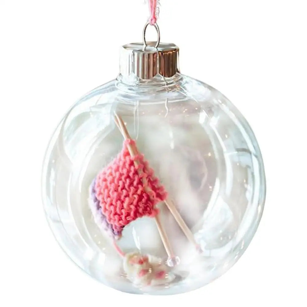 12CM Transparent Christmas Ball Ornaments