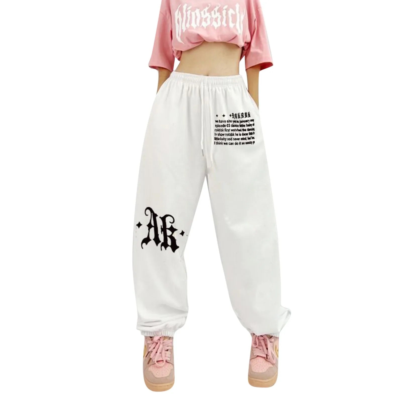 Autumn Baggy Fashion Oversize Jogging Pants Black Trousers