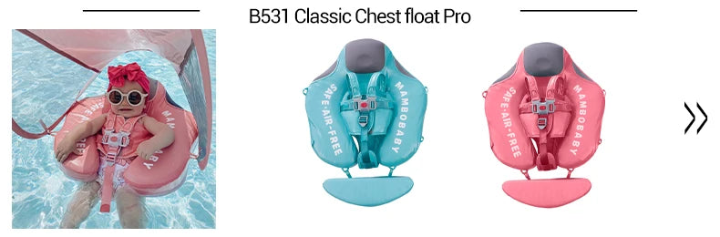 Non-Inflatable Baby Float with Canopy Waist Swimming Chest