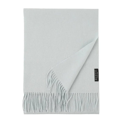 Neck Warm Scarf Autumn Designer Scarf Lady Echarpe Wrap with Tassel White / 200X35 or 180X30CM