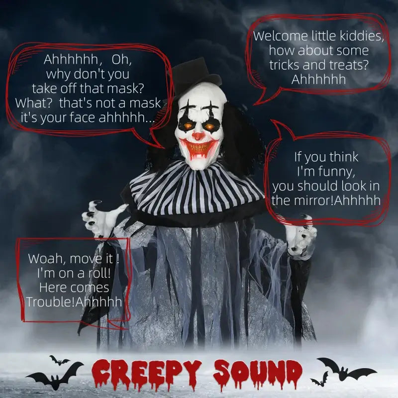 HOMCOM 6FT Life-Size Animated Halloween Decoration