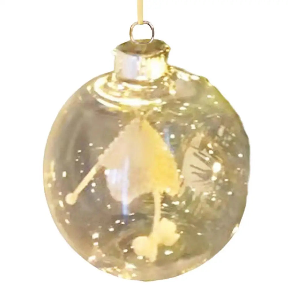 12CM Transparent Christmas Ball Ornaments