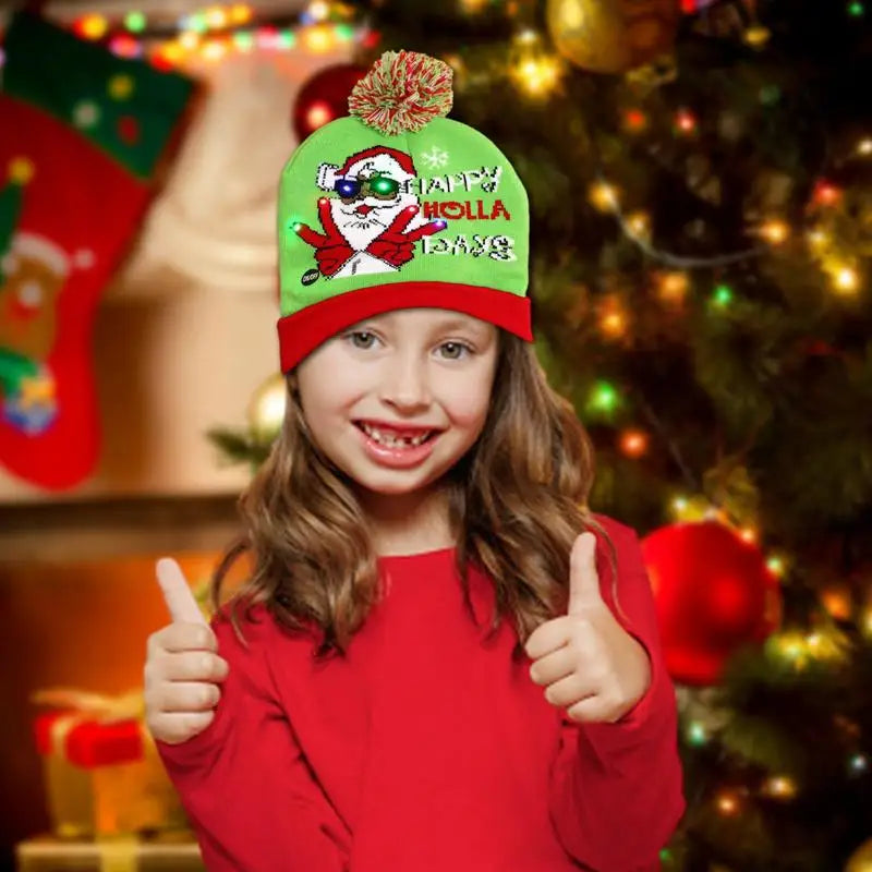 LED Christmas Beanie Hat