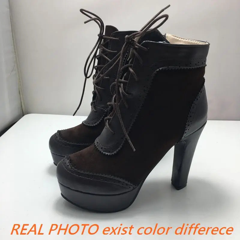 Ankle Boots Zip Lace