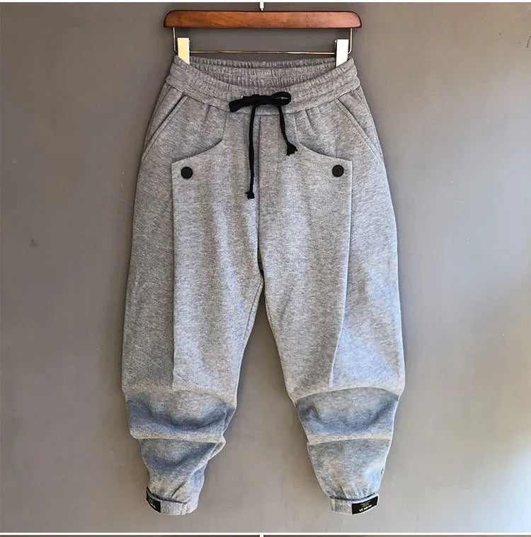 Elastic Waist Drawstring Streetwear HipHop Pants For Man