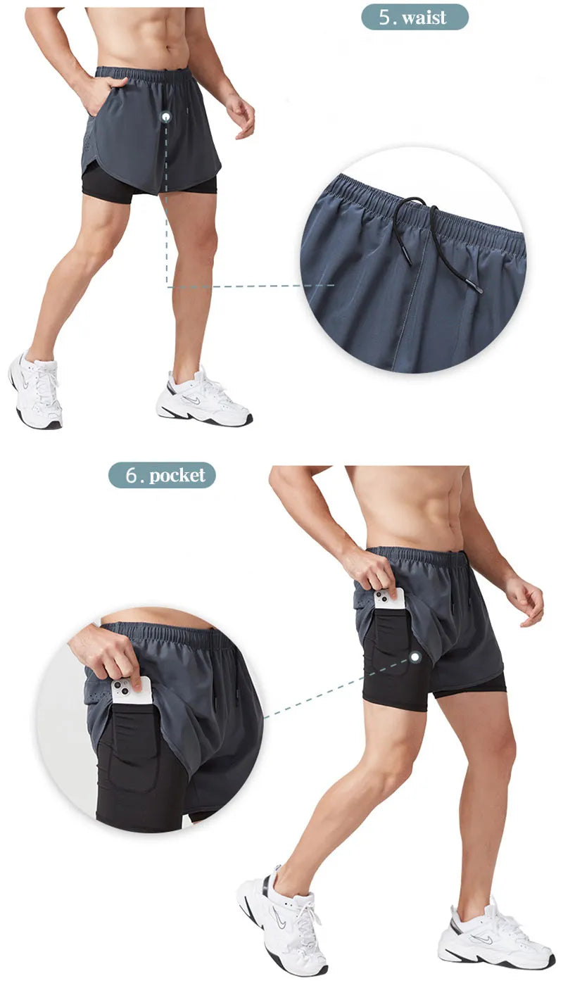 Sportswear Double-deck running Training Short