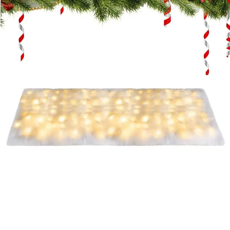 LED Lighted Christmas Snow Blanket