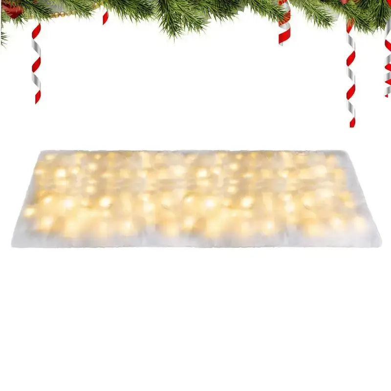 LED Lighted Christmas Snow Blanket A / United States