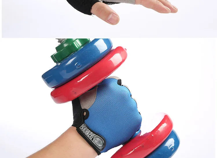 Breathable Half Finger Gym Dumbbells Gloves