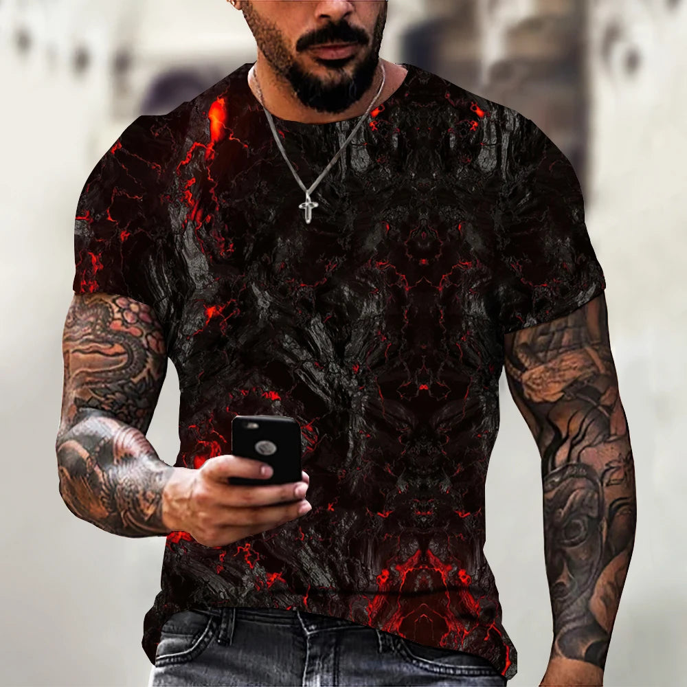 Men Fashion Hip Hop Street Short Sleeve