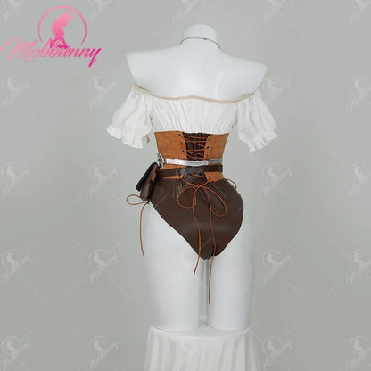 Women’s Ciri Cosplay Costume Set with Bodysuit, Belt & Accessories As picture / S / United States