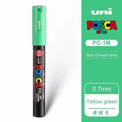 1 UNI Ball POSCA PC-1M Marker Pen POP Poster Yellow green