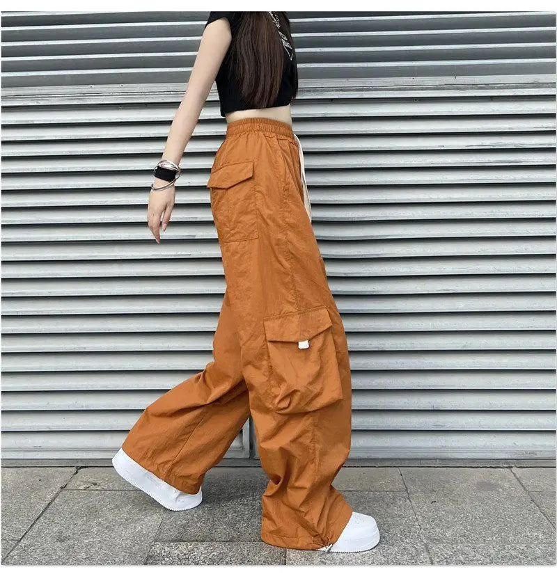 Streetwear Women Oversize Solid Cargo Pants