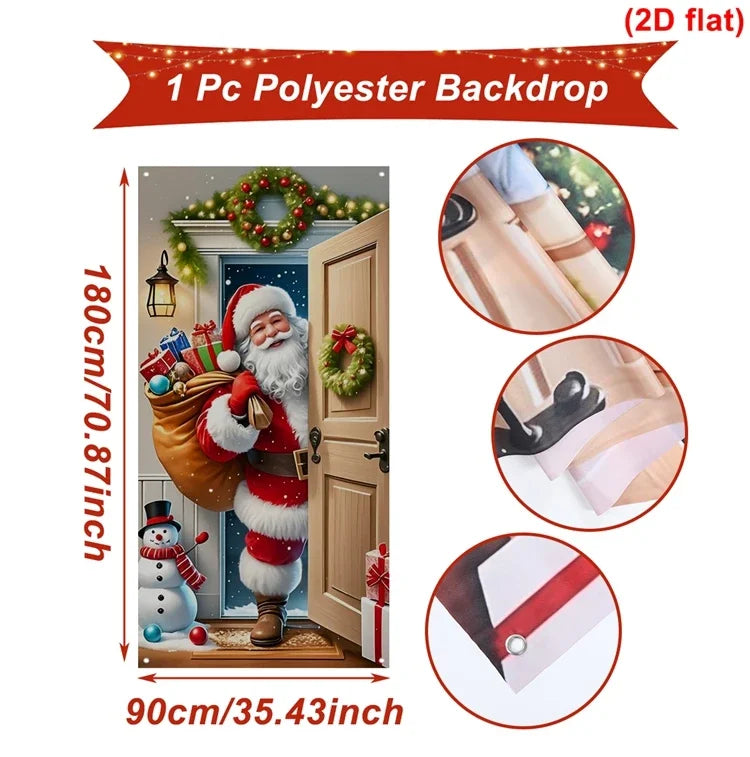 Santa Claus Christmas Door Banner