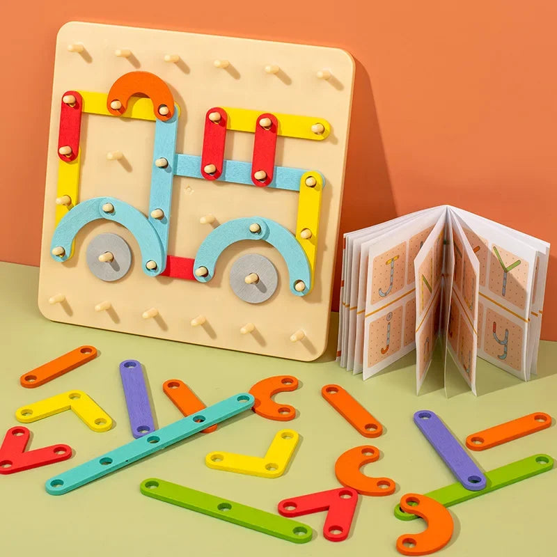 Children Wooden Geoboard Toys