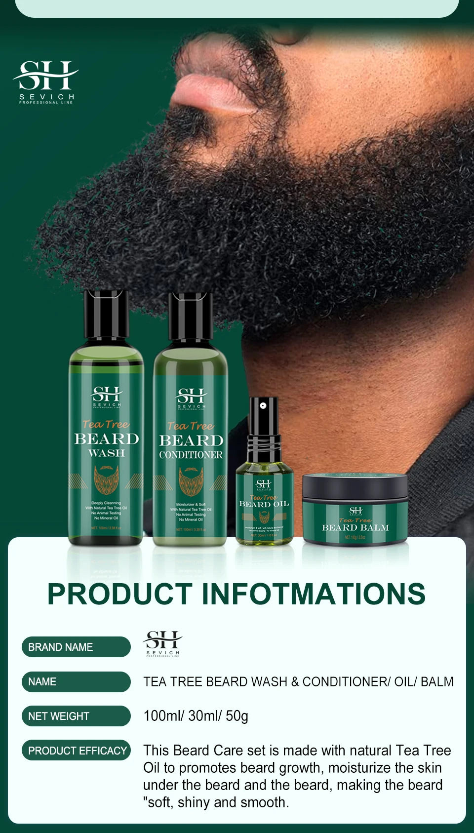 Beard Growth Kit For Men Nourishing Moisturizing Moustache