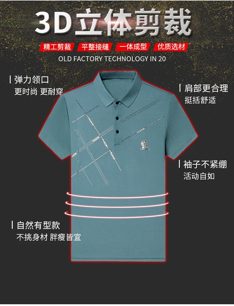 Business Casual Men Striped Polo Shirts