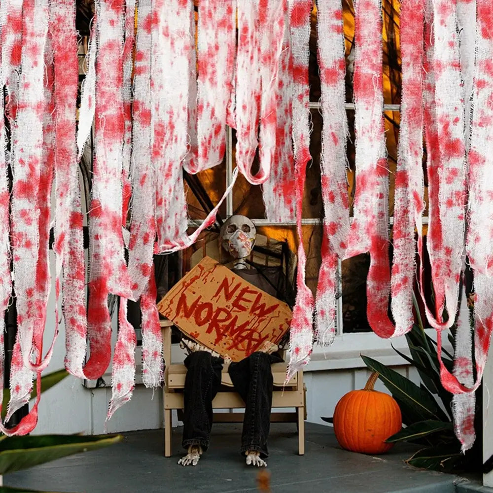 10M Artificial Blood Bandage Cloth Halloween Decoration