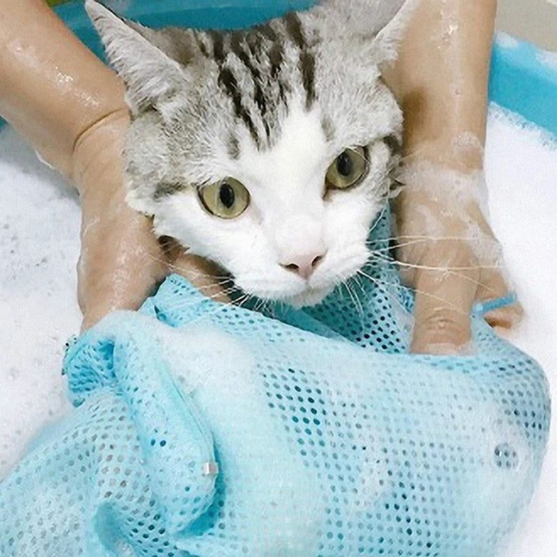 Mesh Cat Groom Bath Bag