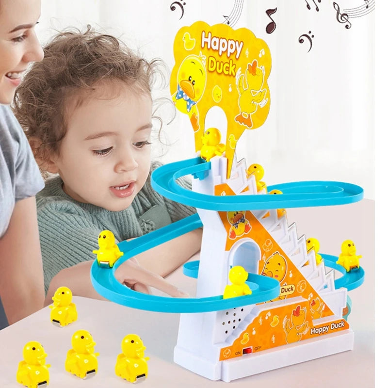 Electric Duck Climbing Stairs Toy 