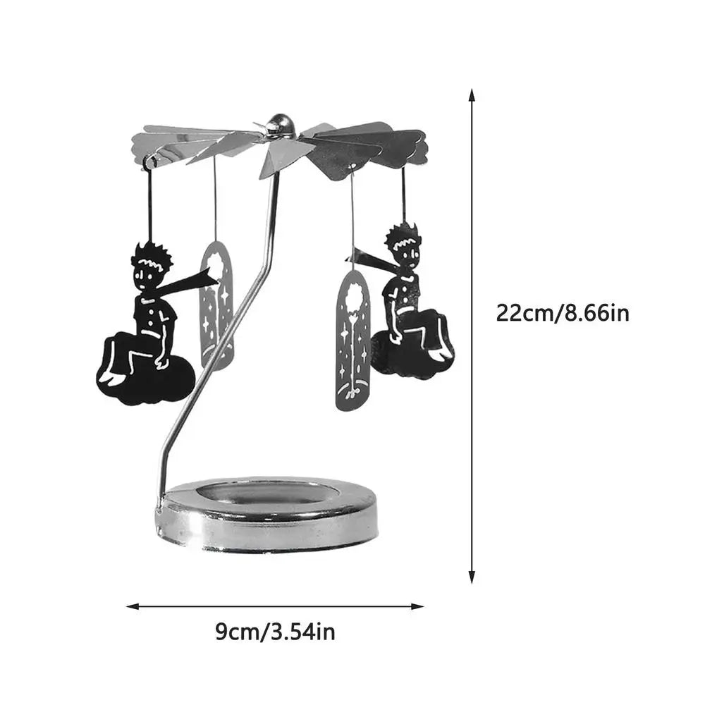 Candle Holder Thermal Rotating Candlestick Thanksgiving Table Decoration