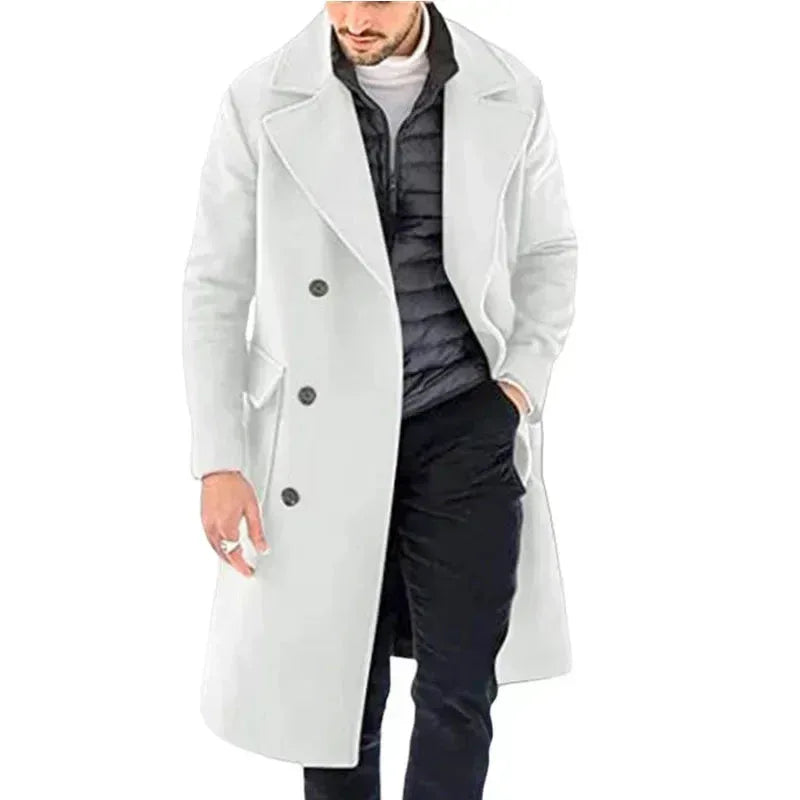 Winter Coat Men's Vintage Long Sleeve black / M
