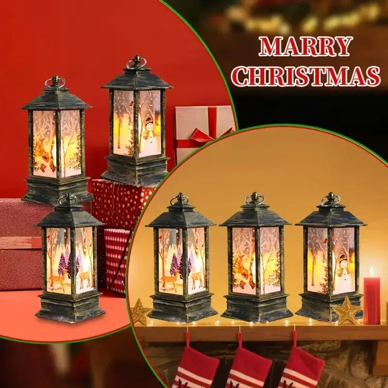 Christmas LED Candle Holder Set 3pcs / United States