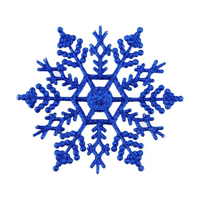 Pack Multi-Color Fake Snowflakes Blue 12pcs / United States