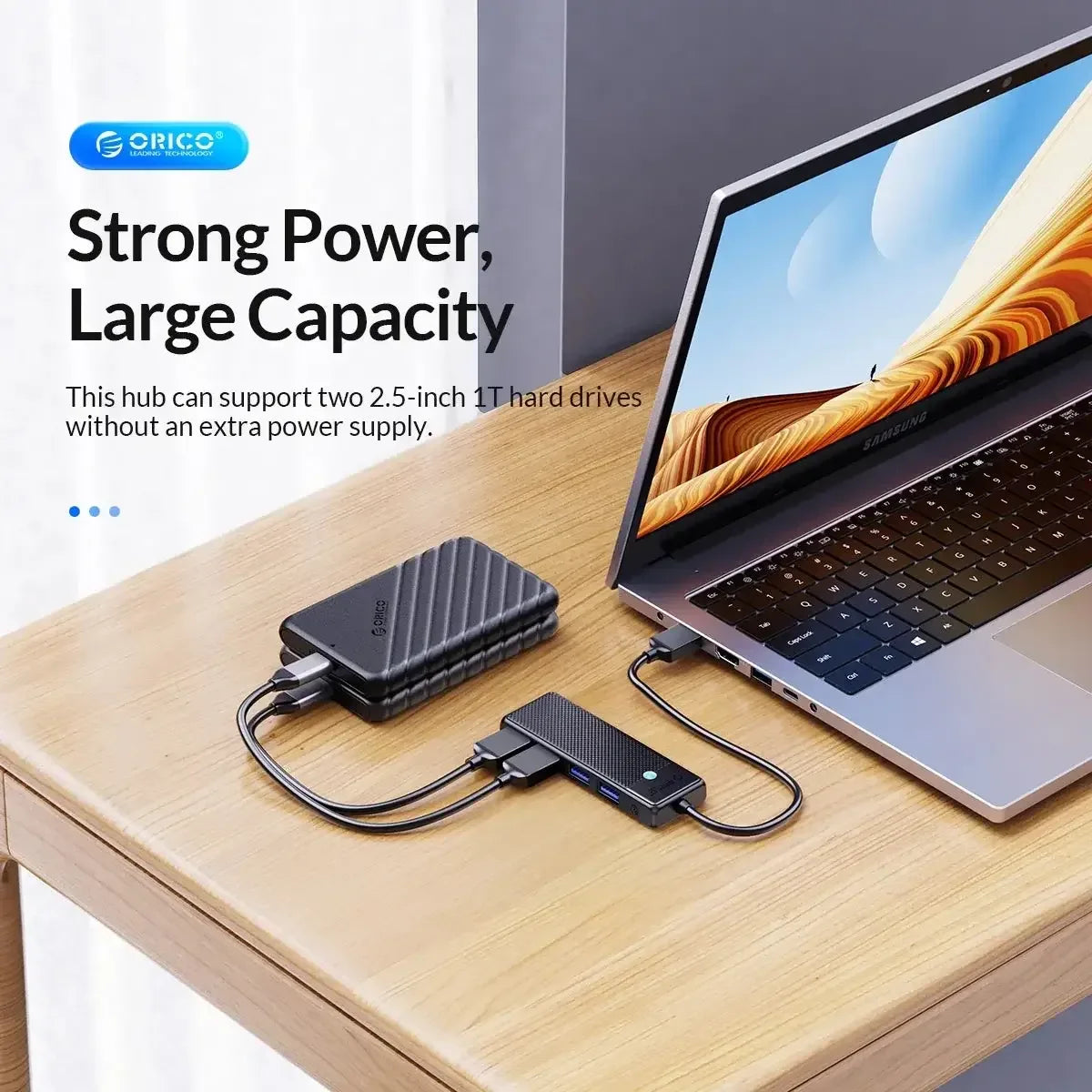 ORICO Ultra-Slim 4-Port USB-C Hub 4 USB 3.0 15cm USB A / United States