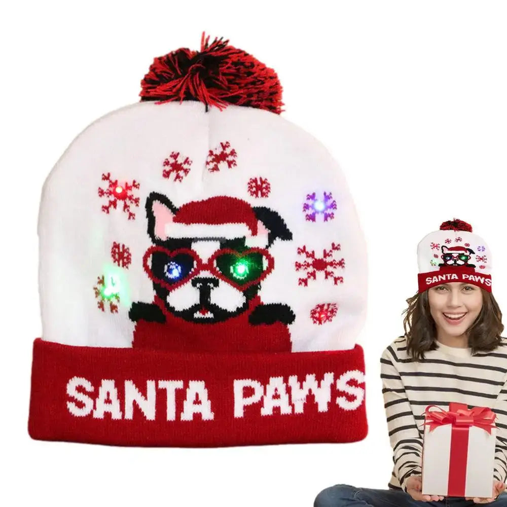 LED Christmas Beanie Hat