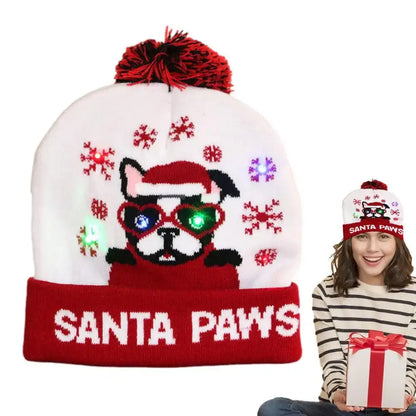 LED Christmas Beanie Hat