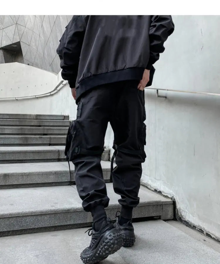 Mens Harajuku Punk Hip Hop Joggers Pantalons Casual Streetwear