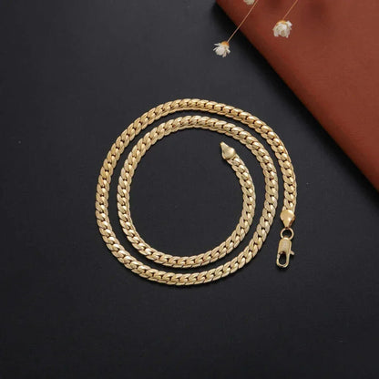 Sterling Silver Chain Fashion Necklace LN042-JZ6m-G / 60cm